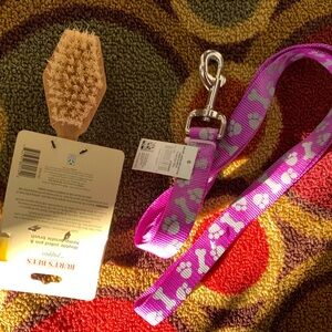 BUNDLE Burt’s Bees Hemp Bristle and Pin Brush & Meijer’s Reflective Large Leash